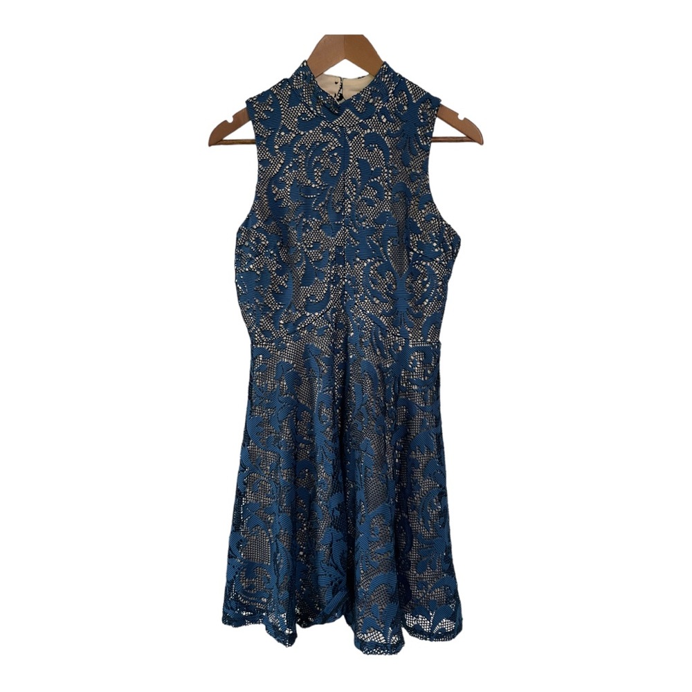 Bailey Blue blue lacy skater dress